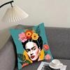 F-Fridas Painting Art Fashion Cushion Cover Pillowcase Ultra Soft Skin Friendly Fabric Cloud Like Comfort & Concealed Zipper