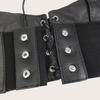 Women's Leather Vest With Elastic Straps And Waistband Vest