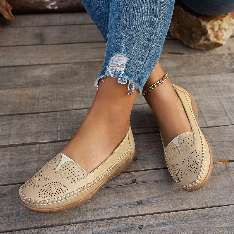 Women Loafers Casual Shoes 2026 New Fashion Breathable PU Leather Shoes for Women Sewing Flats Female Footwear Zapatos De Mujer