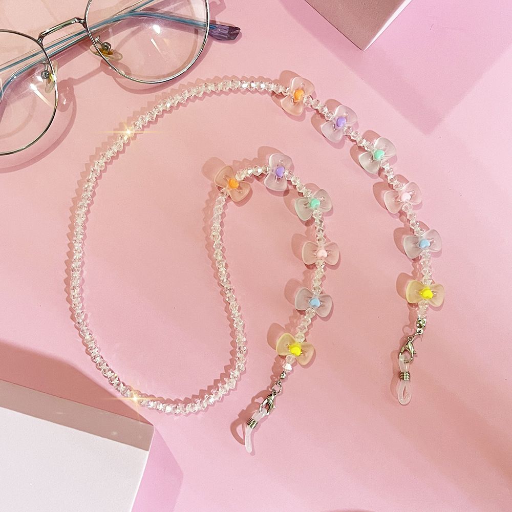 Bead Mask Strap Heart shape Glasses Chain Eye wear Accessories Eyeglass Lanyard Glasses Necklace