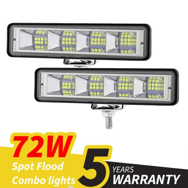 1/2/4Pcs 72W Car Work Light LED Bar 4x4 24 LED Working Bar Offroad SUV ATV Tractor Boat Trucks Excavator 12V 24V Led Combo Beam
