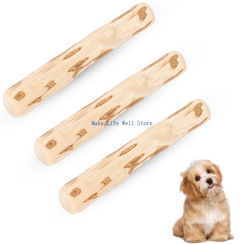 3Pcs Biodegradable Coffee Dog Chews For Pet Dental Health And Teeth Cleaning Wooden Chew Dog Chewing Toy