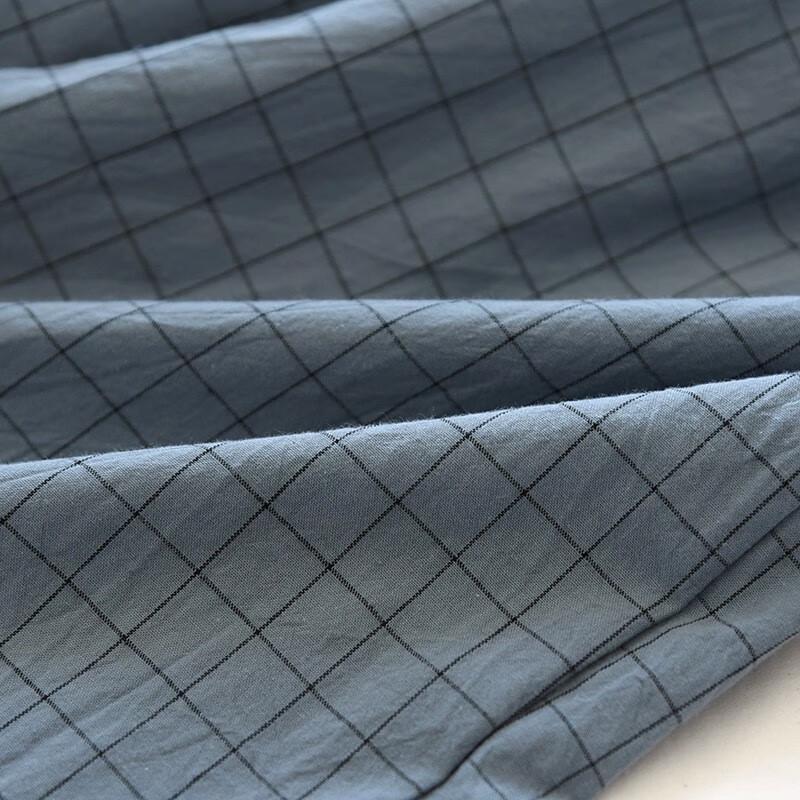 Langsha Men's Cotton Plaid Lounge Pants