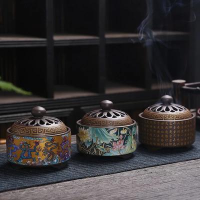 Starožitný cloisonné kadidelnica Umelecké diela Dekorácie Kreatívna domáca interiérová Kadidlová múdrosť Farebná smaltovaná kadidelnica