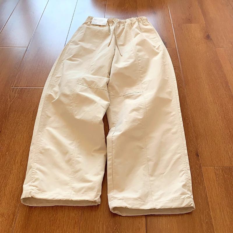 

God pants! Classic goods~ Elastic waist lace-up fashion casual versatile parachute pants toe overalls for women M