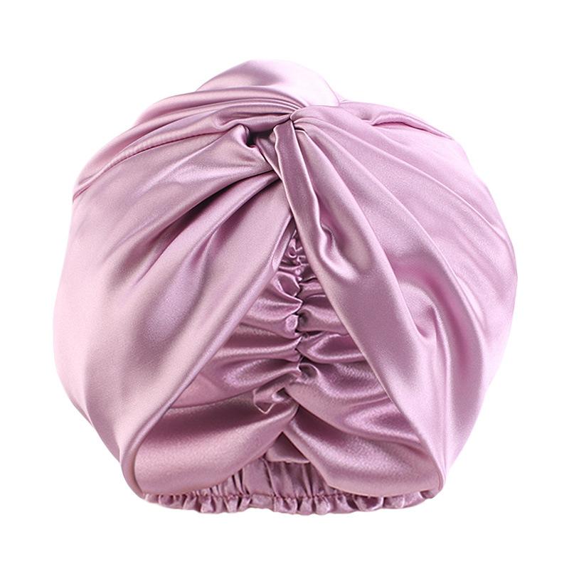 Cappellino da Notte a Doppio Strato in Seta Sintetica, Cuffia a Nodo Intrecciato, Cuffia da Doccia, Foulard per Bellezza e Trucco, Fascia per Capelli