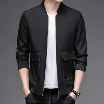 Neue Herren-Baseballjacke mit Reißverschluss für Frühling und Herbst, Jugendjacke, lässiger Mode-Mantel