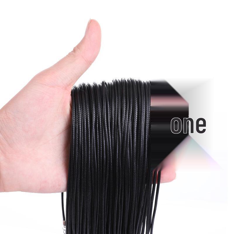 DIY Jewelry Accessories: Black Waxed Leather Necklace Cord with Lobster Clasp