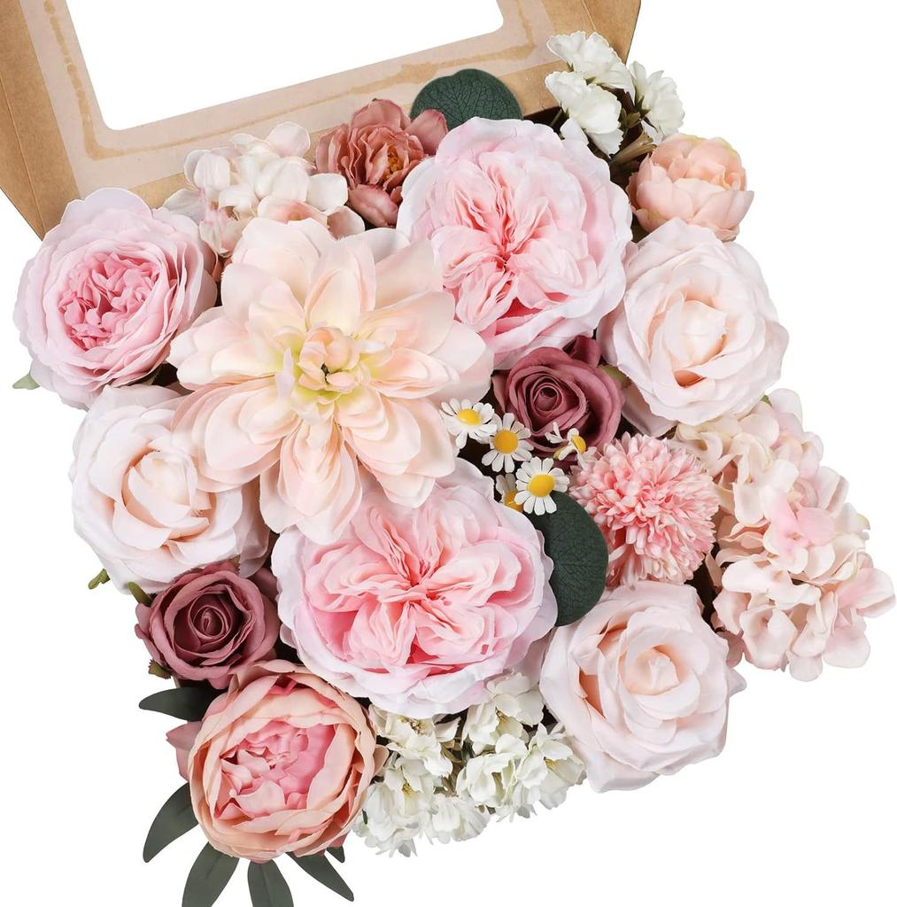 Simulation Flower Box Diy With Flower Pole Rose Box Hand Bouquet Wedding Christmas Home Decoration