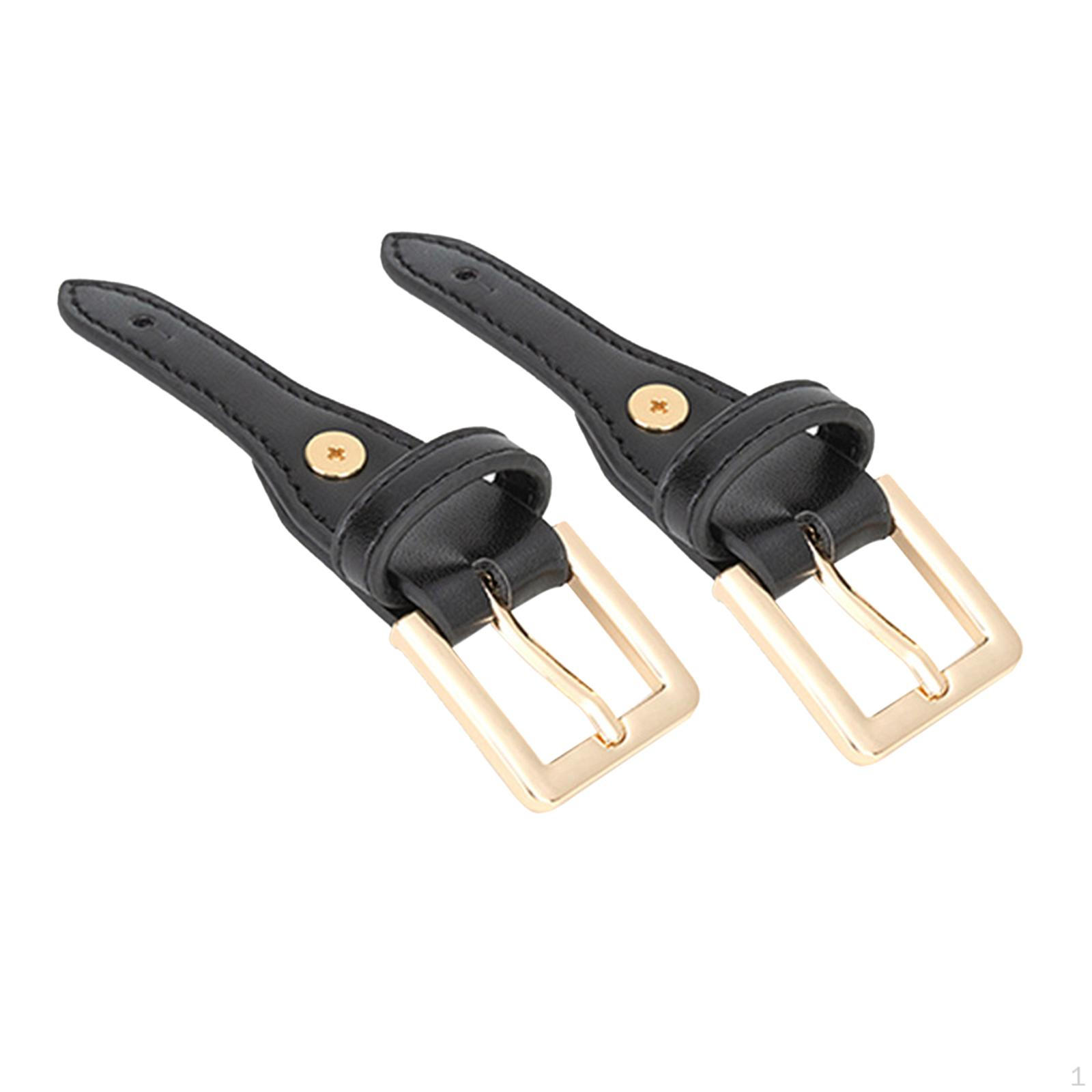 2 металлические пряжки для ремня сумки, укороченная пряжка для плечевого ремня, укороченная цепочка для сумки (фурнитура). Black