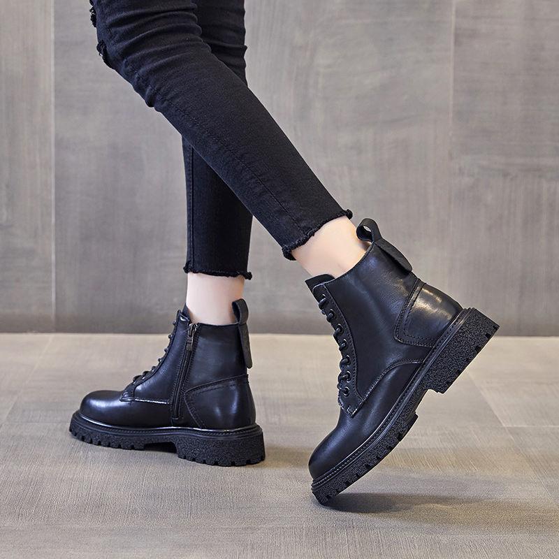 Women Fashion Mid-boots Spring and Autumn Single Boots British Style Short Boots 2024 New Designer Women Boots  Women Shoes