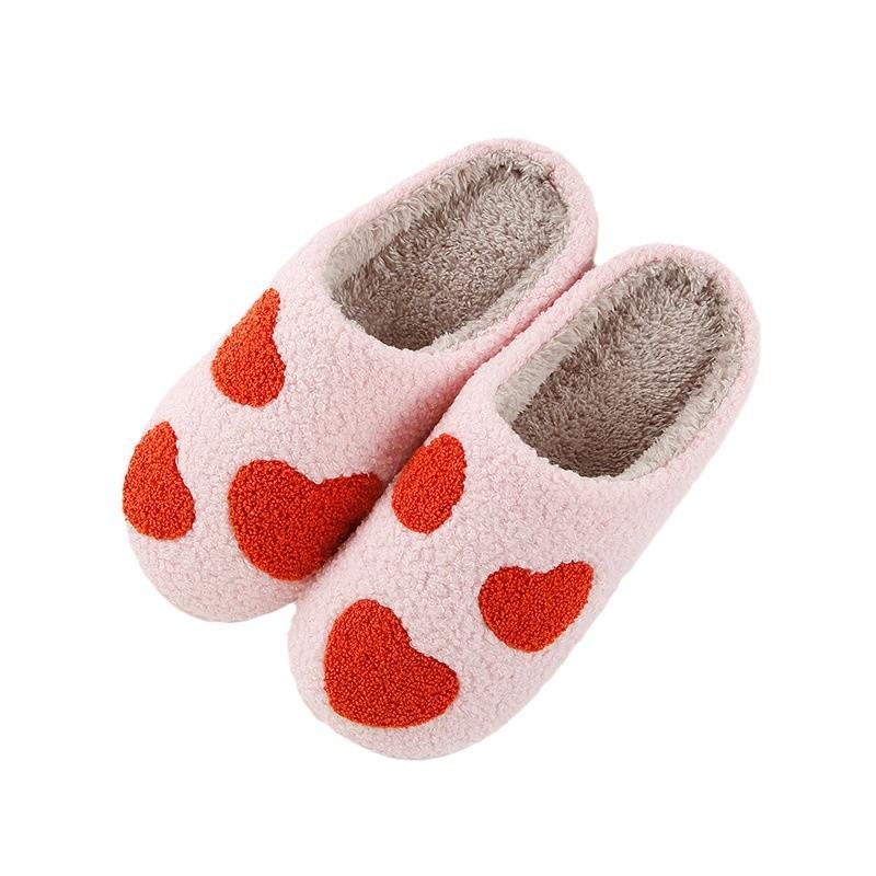 Neues bequemes Zuhause Liebe Valentinstag warmer Winter Baumwollpantoffeln Paar Herren- und Damen Weichsohlige Schuhe verdickt rutschfest