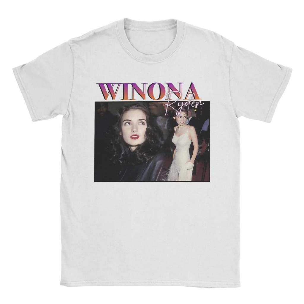 2026 Summer Hot Sale Winona Ryder Retro Print T Shirts Men Women Cotton Tee Shirt Clothes