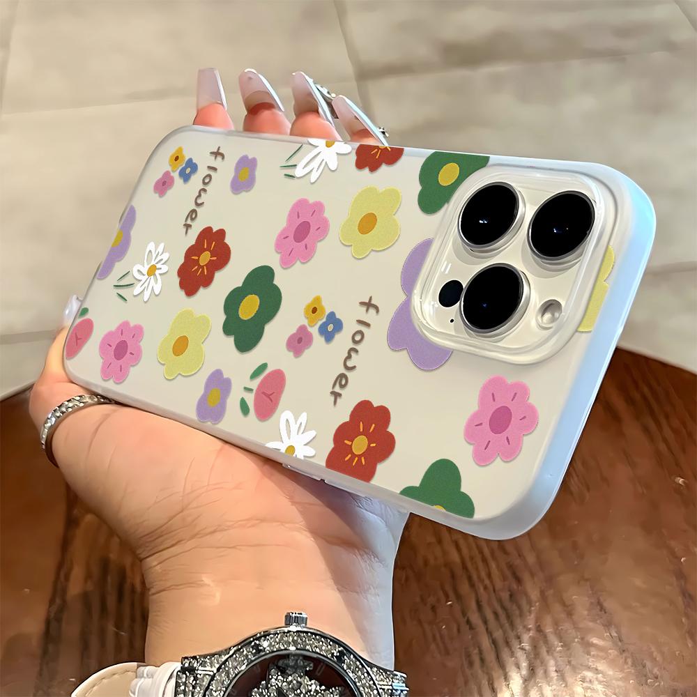 

Colorful Small Flowers Phone Case For Iphone 17 17air 16 15 14 13 12 11 8 7 Pro Max Mobile Protective Case Soft Funda Cover iphone 11 Pro