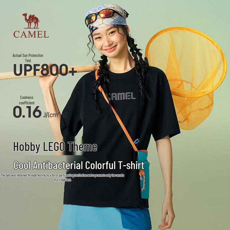 

CAMEL Women s Printed Antibacterial Breathable Short Sleeve Round Neck T-shirt S