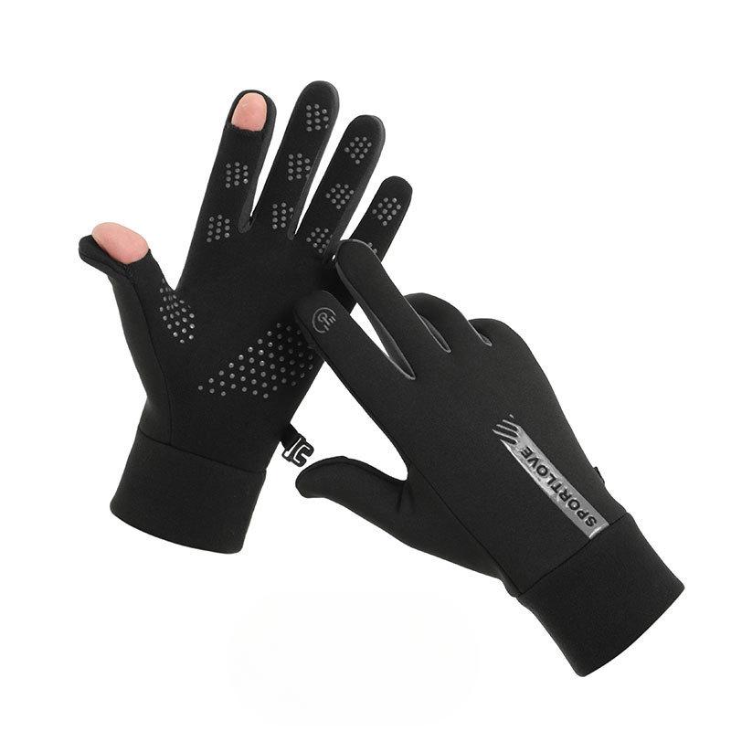 

Зимние велосипедные перчатки водонепроницаемые мужские и женские плюс бархатные утолщенные ветрозащитные с сенсорным экраном перчатки для электромотоцикла зимние теплые Average Size