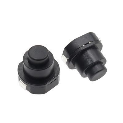 10 יחידות מתג לחצן 10X11 250V 1A מתג פנס שחור עגול נעילה מתג לחצן פנס דלוק-כבוי