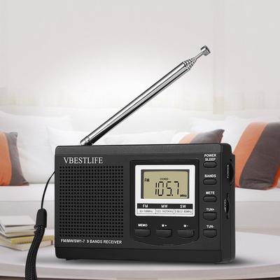 Portable Mini Radios FM/MW/SW Receiver W/ Digital Alarm Clock FM Radio Receiver
