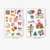 Crayon-Style Christmas Cartoon Tattoo Sticker Waterproof And Long-Lasting Women'S Arm Childlike Simulation Tattoo