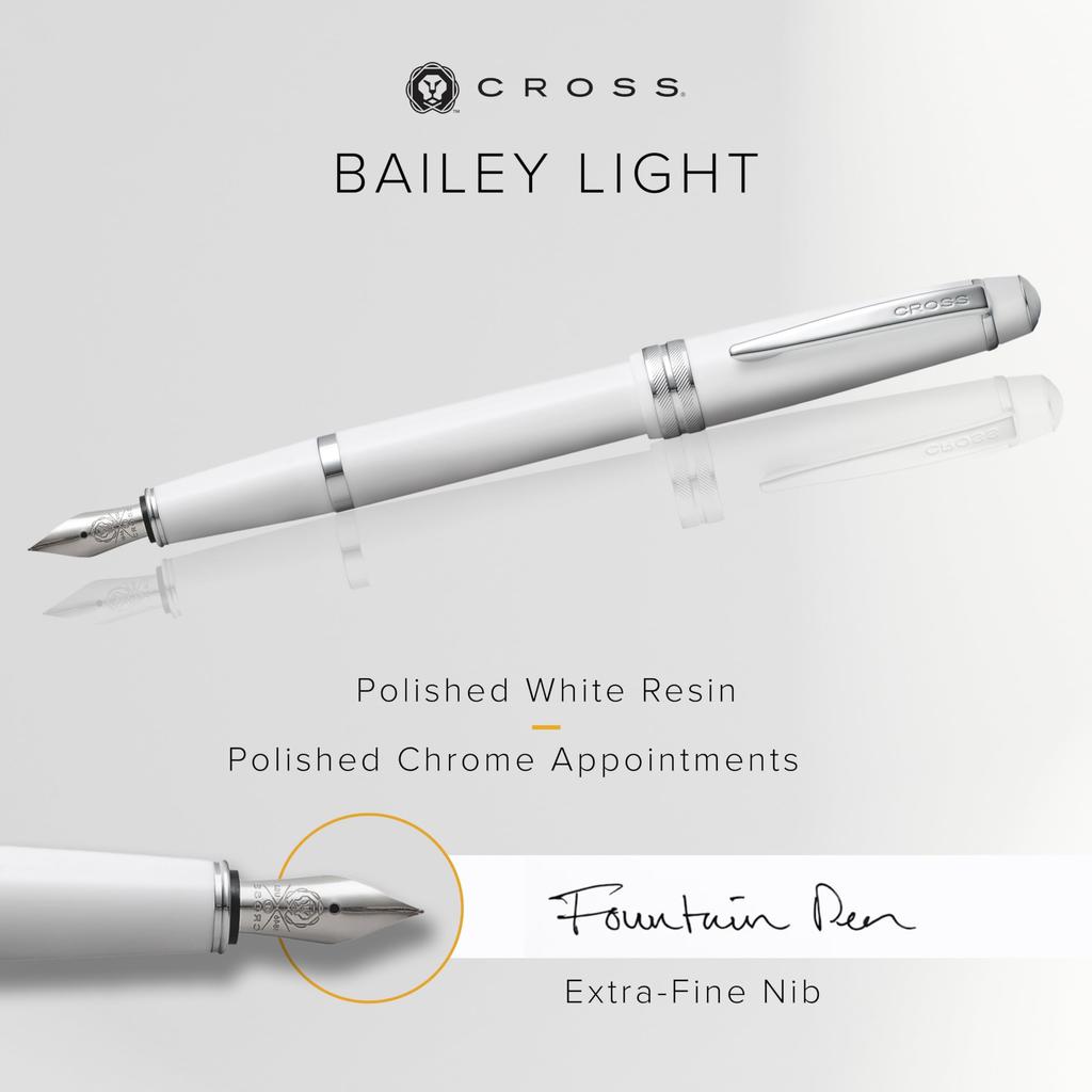 CROSS Bailey Light White Fountain Pen XF NAT0746-2XS