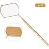 Yimart 1PCS Eyelash Mirror Grafting Lash Magnifying Beauty Long Handle for Checking False Lashes Extension Makeup Tools Mirror (Gold)