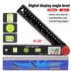 Angle Finder Electronic 0-360° Digital Protractor with LCD Display 4 In 1 High Precision Angle Ruler Angle Gauge Measure