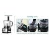 TopStrong 6-in-1 Food Processor 800W 2L Silver Multifunctional Chopper Slicer Shredder Kneader Dough Blender 3 Speeds Pulse EU