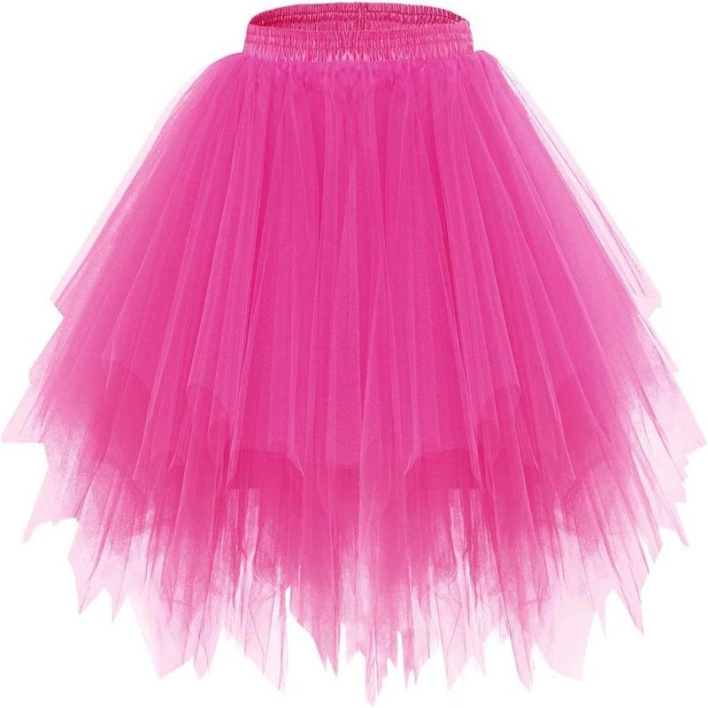 Falda de Tul para Fiesta de Halloween Tutú de Tul Vestidos de Princesa Vestidos de Boda Faldas de Malla Faldas para Actuación de Danza Tutú de Tul con Capas Esponjosas