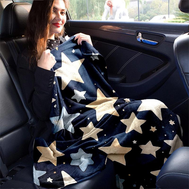 1pc Starry Night Sky Design Blanket Soft Throw for Home Decor, Gift Idea, Living Room .B049