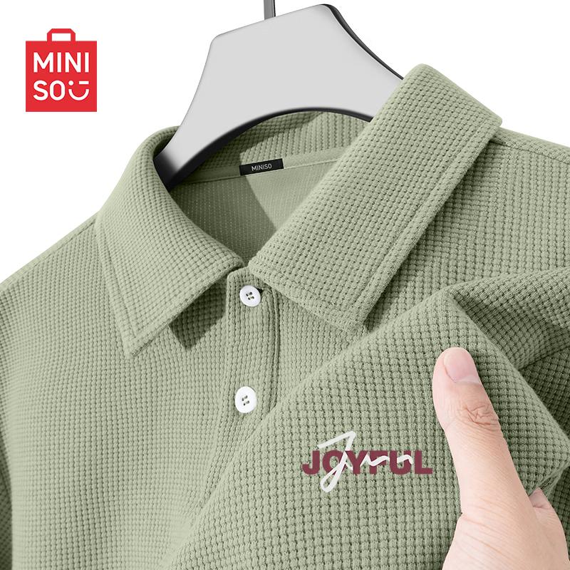 MINISO Men s Waffle Knit Polo Shirt 2XL
