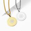 Exquisite Plated Sun Disc Engraved Sun Pendant Sun Charm Necklace Sunshine Pendant Necklace