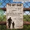 2D Flat To My Dad Sign Fathers Day Funny Gifts for Dad, 8 X 12 Inches Father's Day Gifts From Son, Gifts for Dad Father's Day Plaque Metal Wall Art