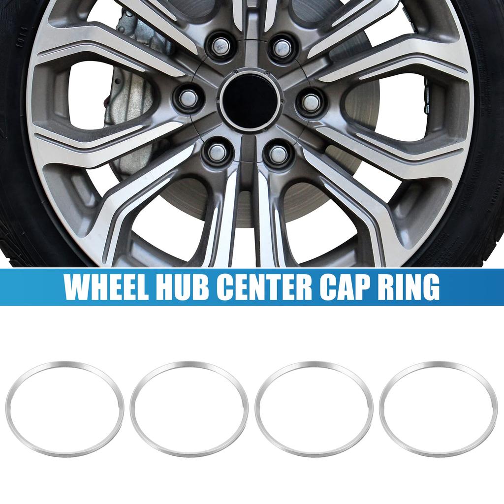 A ABSOPRO 4PCS Car Wheel Hub Center Cap Ring for Cadillac XT5 SRX XTS ATS CT6 Aluminum Alloy Red