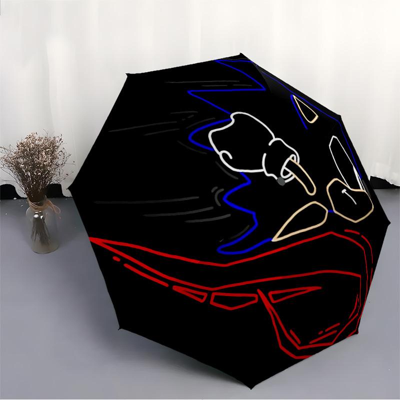 Sonic The Hedgehog Automatic Open/Close Umbrella Folding Umbrella,Portable Compact Perfect Gift for Birthday, Christmas0809165