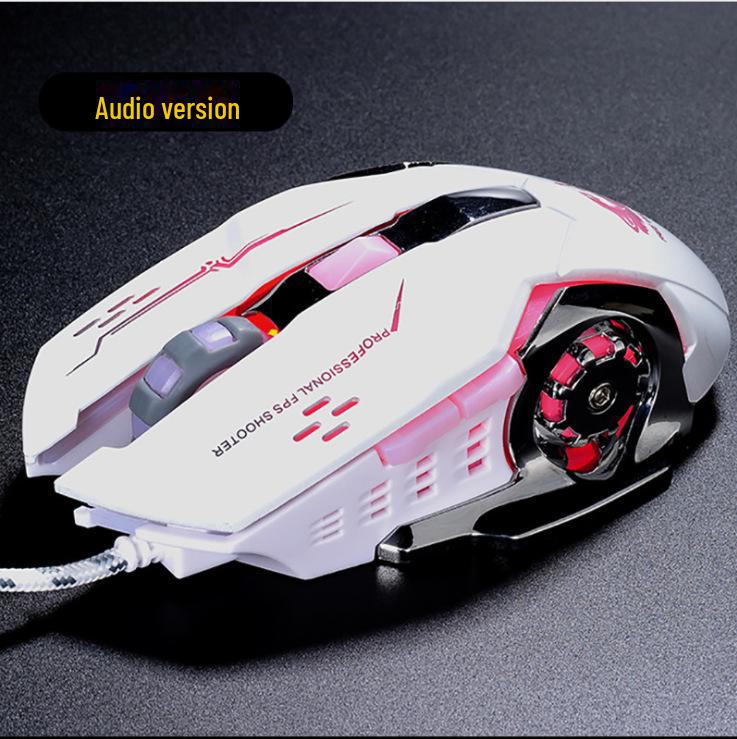 Free Wolf V5 Wired Gaming Mouse - Luminous Mechanical Design