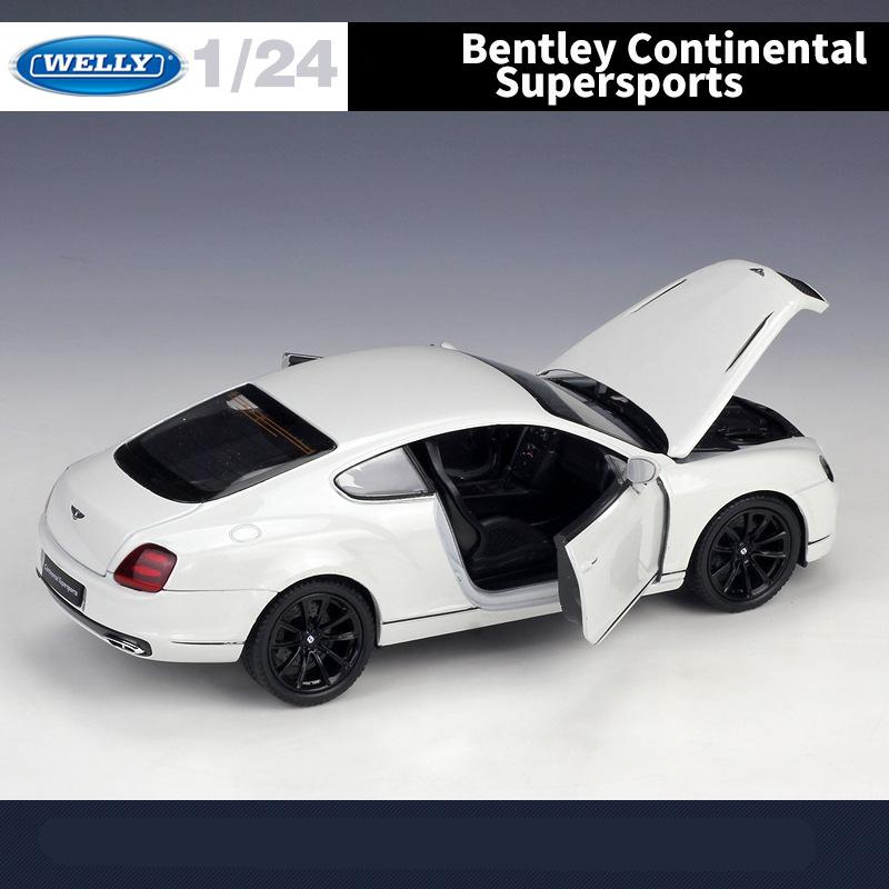 Welly 1/24 Bentley Continental Supersports Alloy Car Model Diecasts Metal Toy Vehicles Car Model Simulation Collection Kids Gift