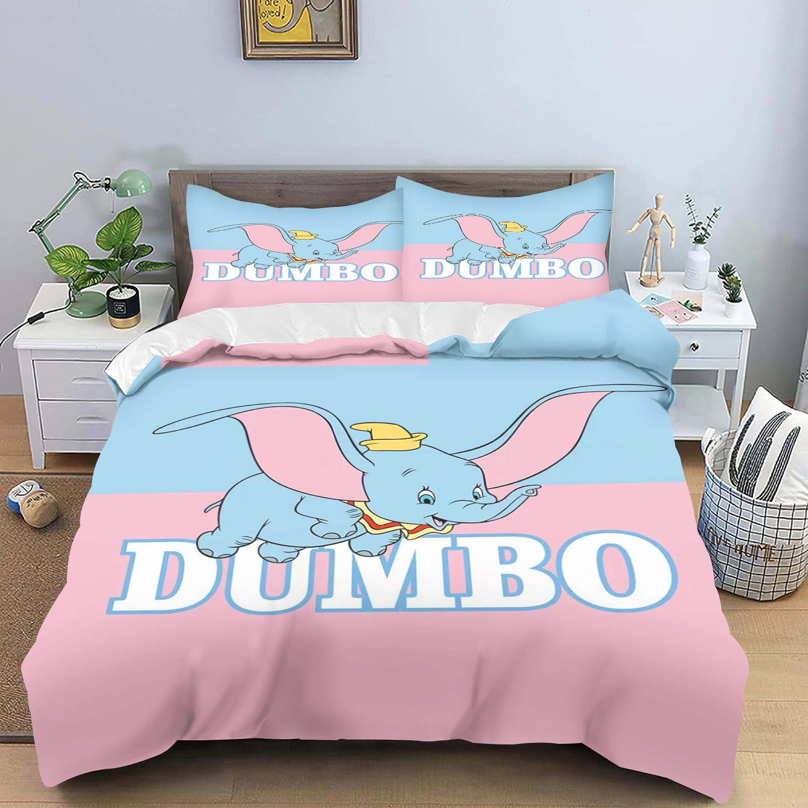 

Dumbo Комфорт Спальня С рисунком Мультяшное Покрывало Комплект постельного белья С наволочкой Подходит для Детей и Взрослых 90X200CM