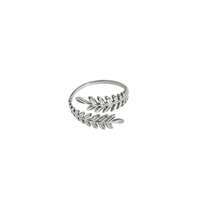 Bolo Simple European and American Style Open Adjustable Branches Leaf Ring Male Special-Interest Design Female Cold Ring Does Not Fade