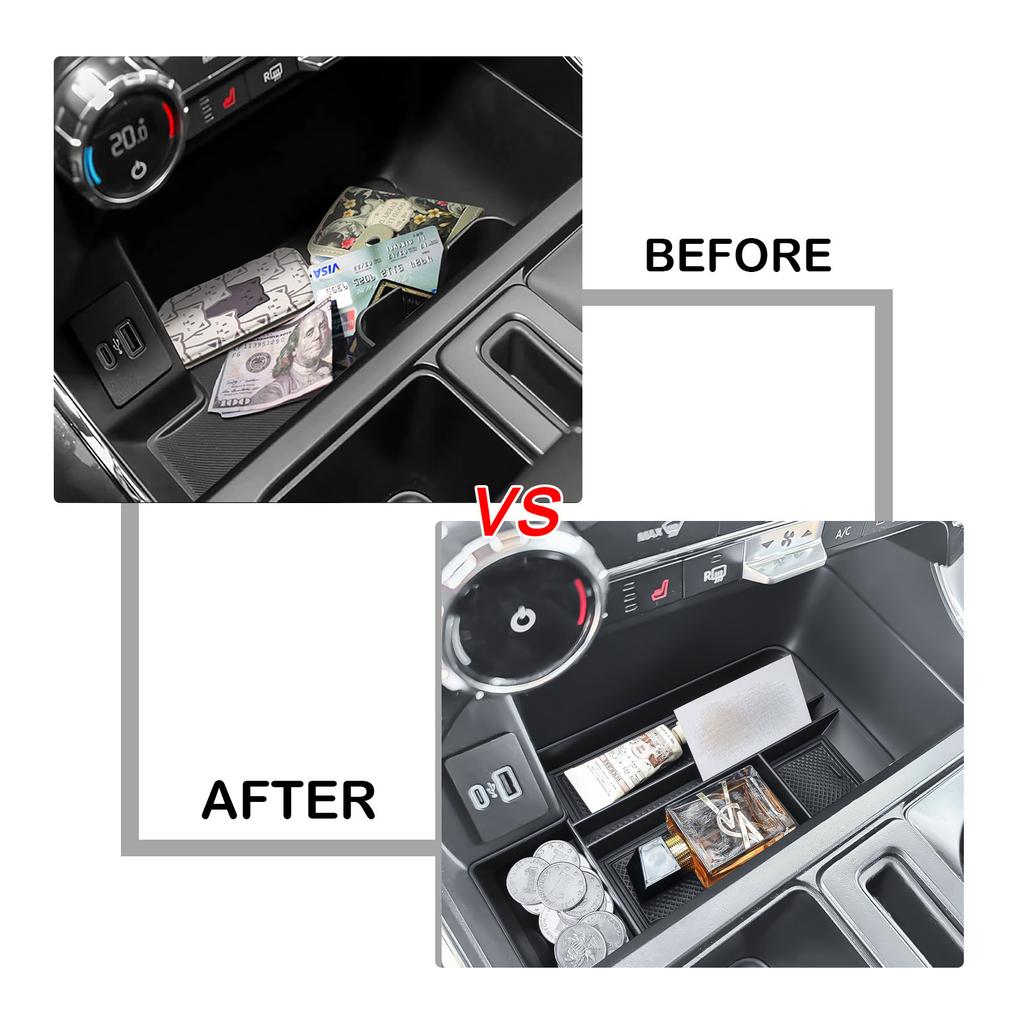 Center Console Compartment Cover Organizer for Ford F150 2025-2025 2025 & Lightning XLT 2025 2025 2025 Front Storage Accessories