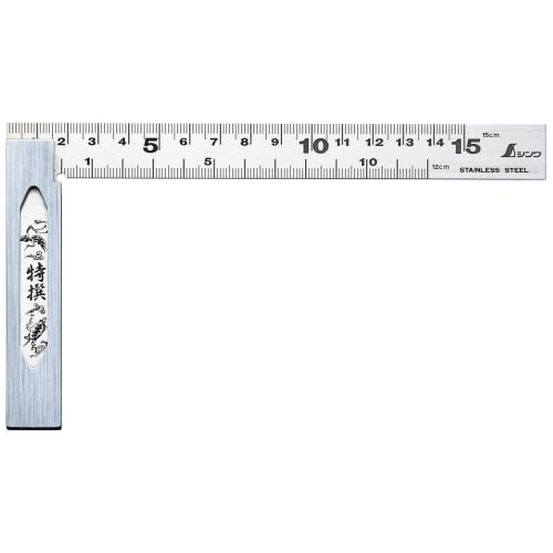 

Shinwa Sokutei Ідеальний Квадрат, см Градуювання, Нержавіюча Сталь, 15см, 62009