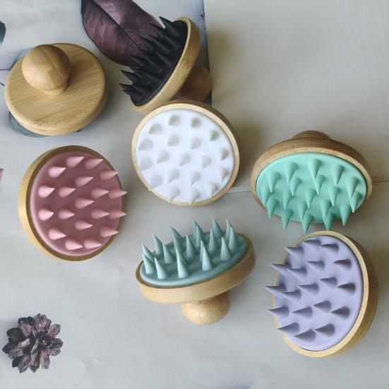 Shampoo Comb Hair Shower Brush Soft Silicone Bristles Scalp Massager Deep Cleaning Head Massage Hair