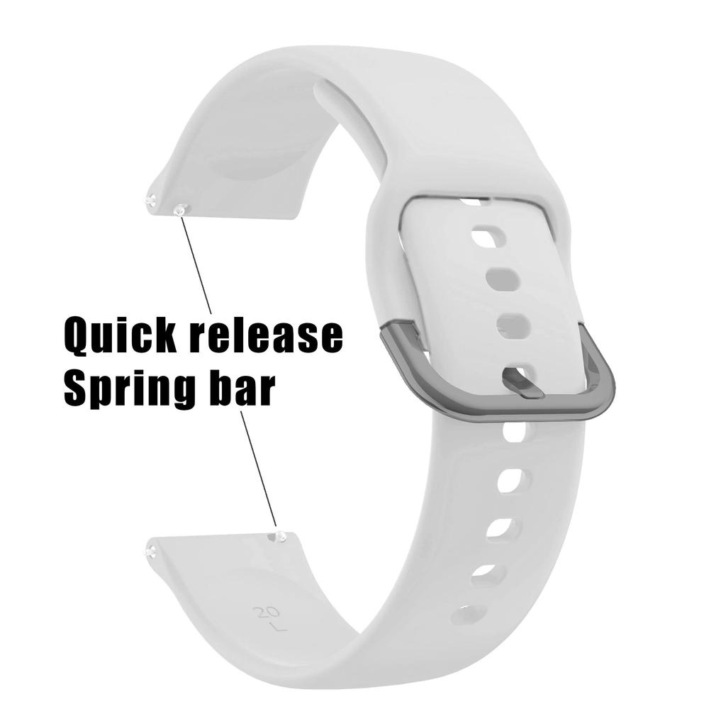 Ocdin 20mm Watch Band for Omega and Moon Silicone White X, Swatch, Speedmaster, Swatch, Easy-to-Interchange Strap, Unisex,