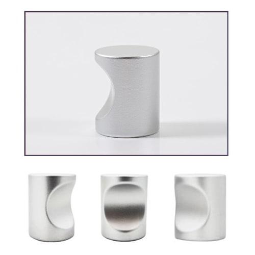 GOODCHI 12-Piece Set of Aluminum Alloy Drawer Pulls, Round, for Furniture, Shelves, Desks, and Closets, with Screws (Silver)