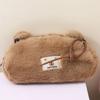 Large Capacity Capybara Pencil Case Zipper Stationery Bag Cute Plush Animal Pen Bag  Stationery