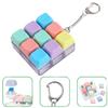 9-Button Fidget Keyboard Keychain, Stress Relief Finger Toy for Adults, Color Fidget Keyboard (A)