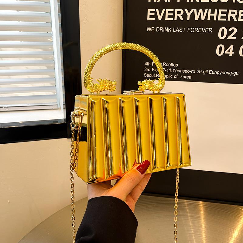 Bags Acrylic box bag 2025 new European and American fashion mirror dinner bag women's diamond messenger box bag