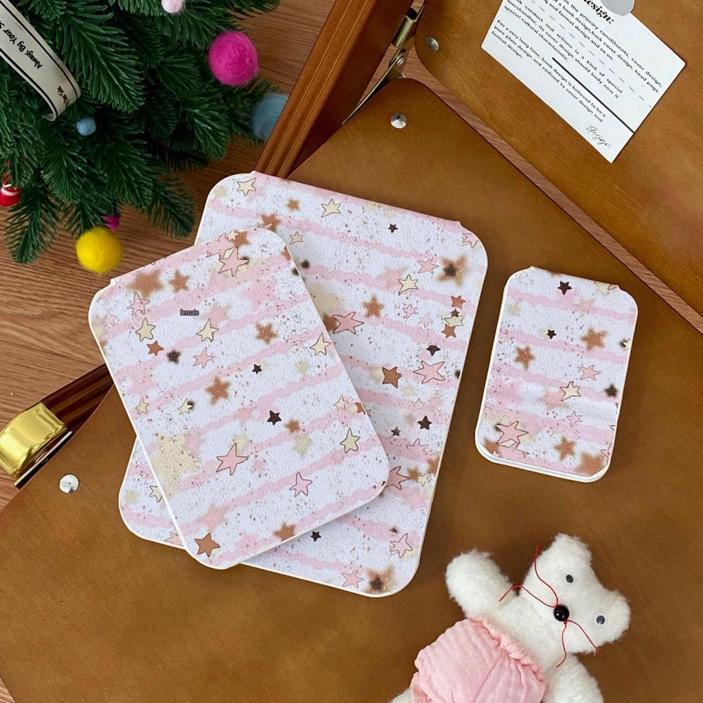 Portable Girly Floral Folding Makeup Mirror for Travel & Dormitory
