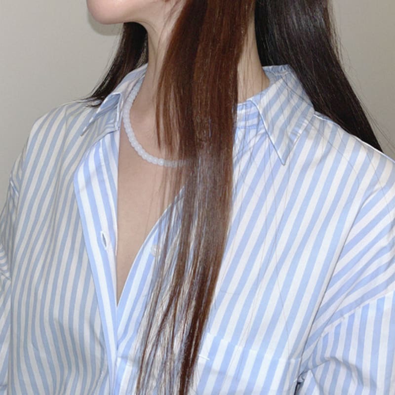 DEFINE OTHER White Glass Beads Necklace