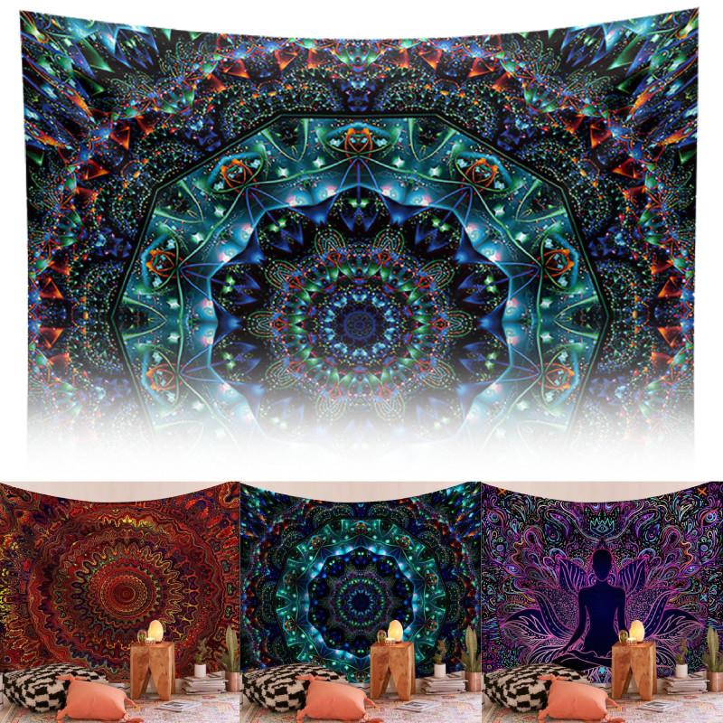 Beach Sandy Tapestries Throw Rug Wall Hanging Blanket Indian Mandala Tapestry