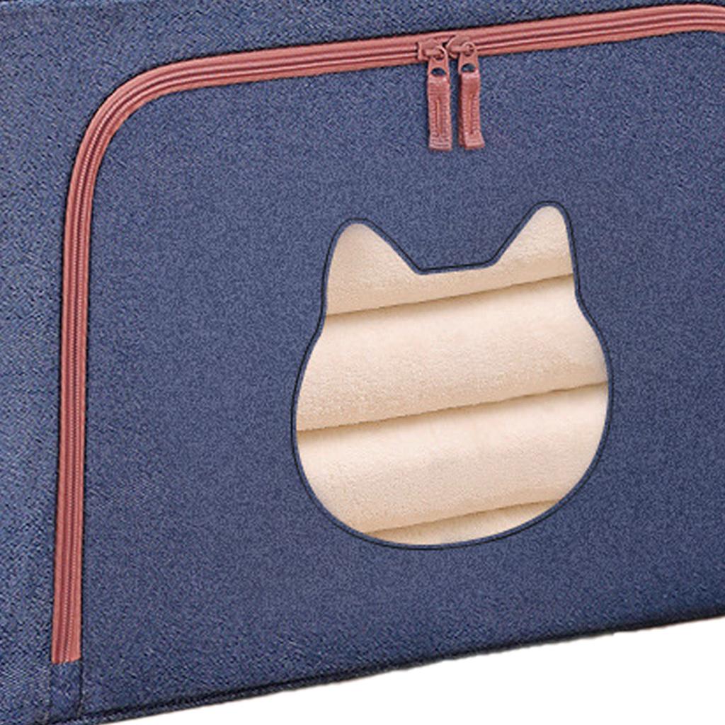 Clothes Storage Bag with Steel Frame Large Capacity Foldable Clothes Storage Bin Closet Organizer